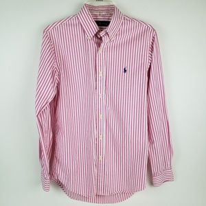 Ralph Lauren Men's Long-Sleeved Button-Down Shirt Pink (Size S)
